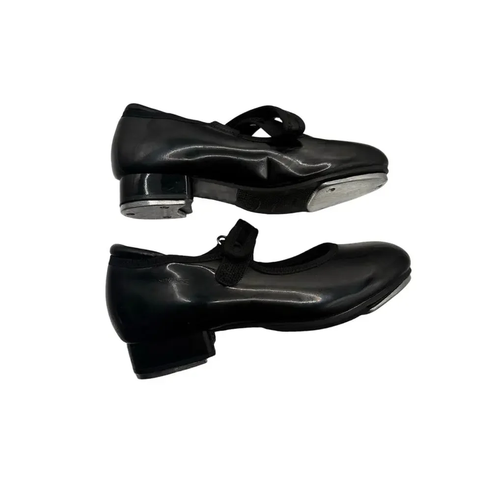 Black Mary Jane Tap Shoes Girls Size 12C Dance Recital Practice Performance